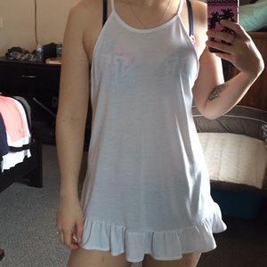 Halter ruffle bottom tank